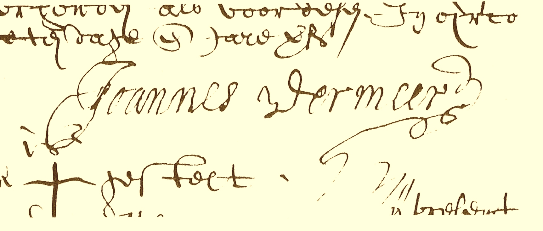 Handtekening Johannes Vermeer